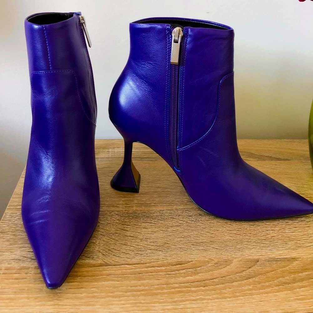 L’Intervalle purple leather boots - size 7.5